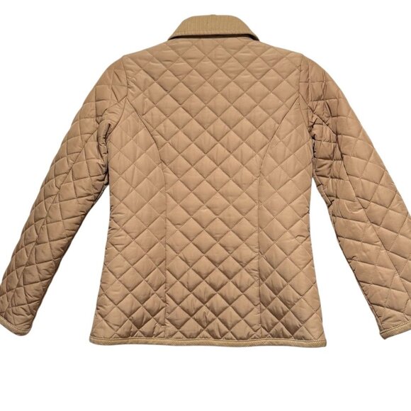 Kids Gap Quilted Jacket Youth Girls XL Corduroy Collar Tan Preppy Equestrian - Picture 4 of 10